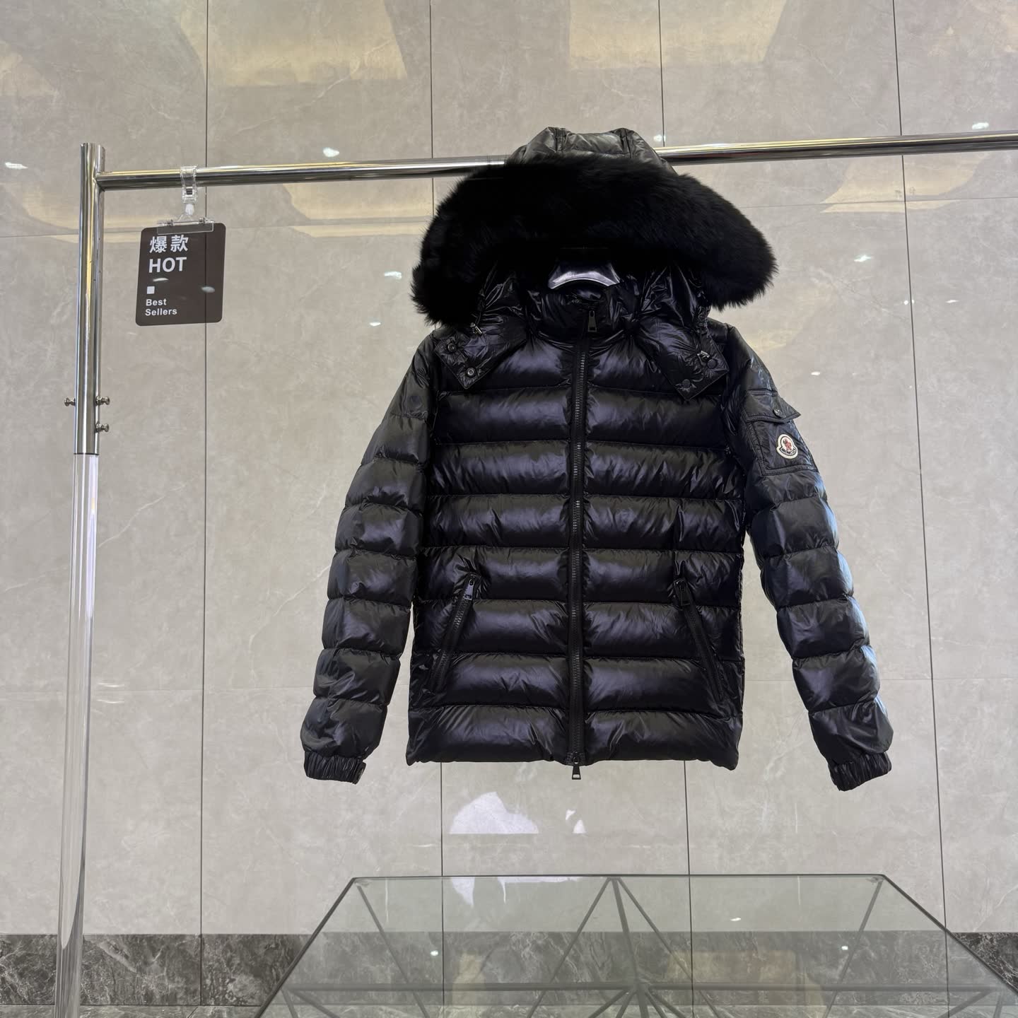 Moncler Bady Fur-Trimmed Down Jacket Moncler Bady Fur-Trimmed Down Jacket