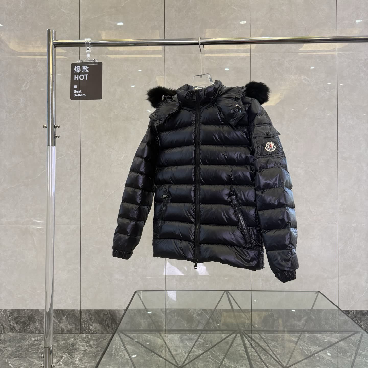 Moncler Bady Fur-Trimmed Down Jacket Moncler Bady Fur-Trimmed Down Jacket