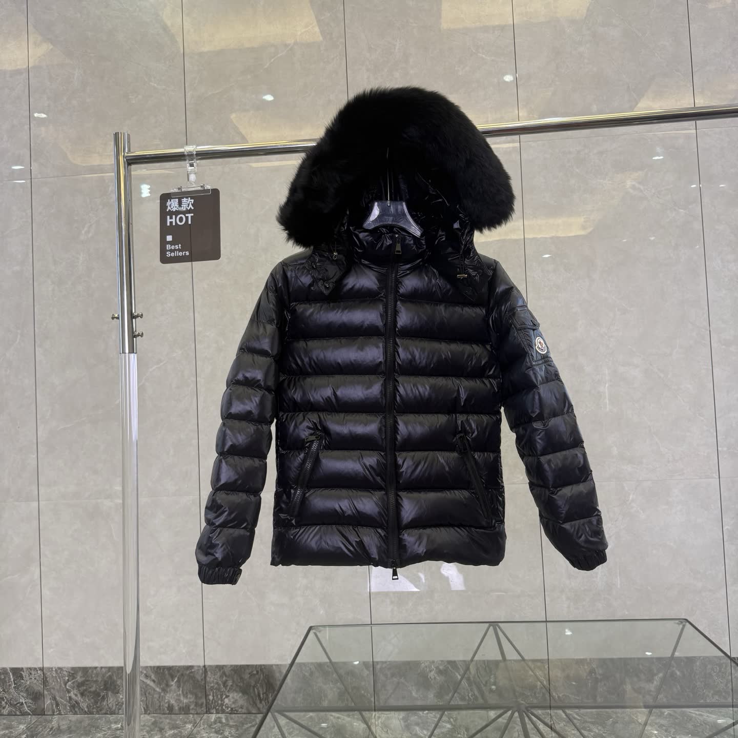 Moncler Bady Fur-Trimmed Down Jacket Moncler Bady Fur-Trimmed Down Jacket