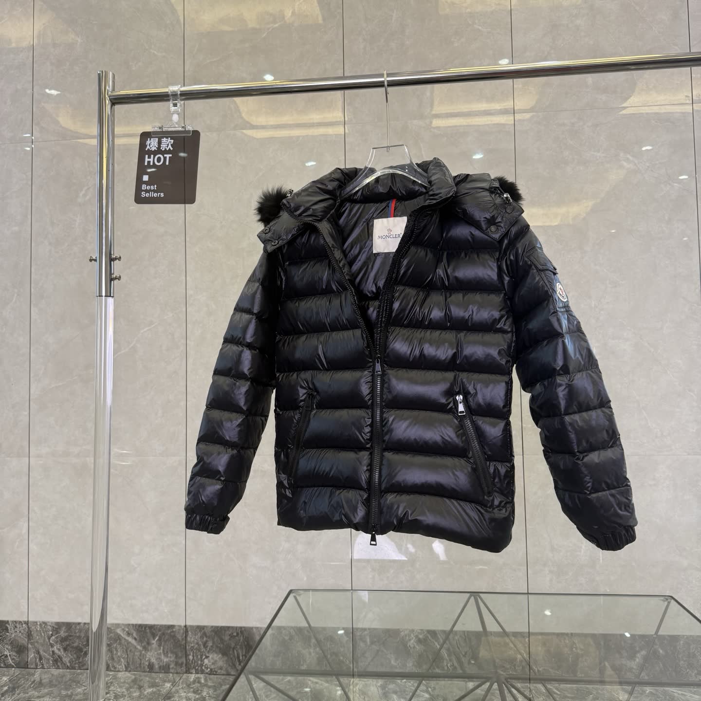 Moncler Bady Fur-Trimmed Down Jacket Moncler Bady Fur-Trimmed Down Jacket