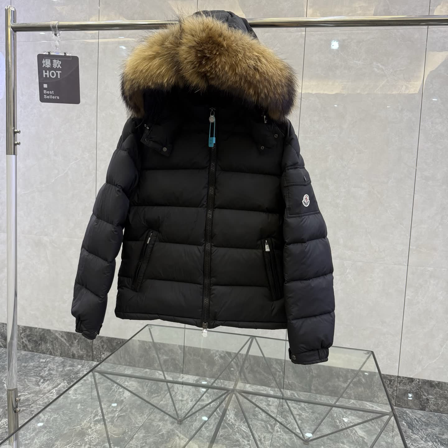 Moncler Fur-Trimmed Hooded Down Jacket Moncler Fur-Trimmed Hooded Down Jacket