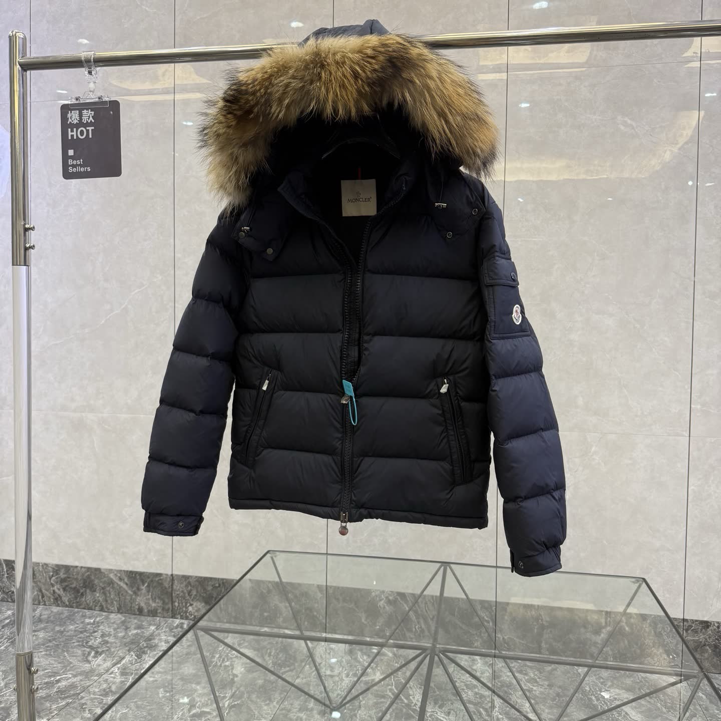Moncler Fur-Trimmed Hooded Down Jacket Moncler Fur-Trimmed Hooded Down Jacket