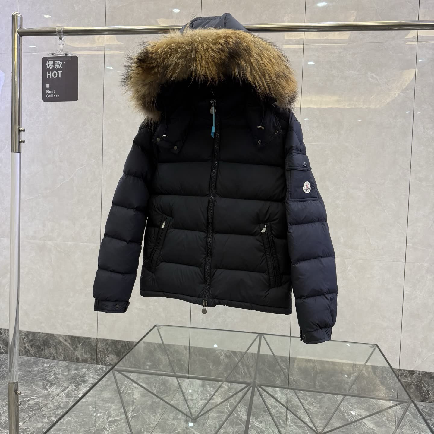 Moncler Fur-Trimmed Hooded Down Jacket Moncler Fur-Trimmed Hooded Down Jacket