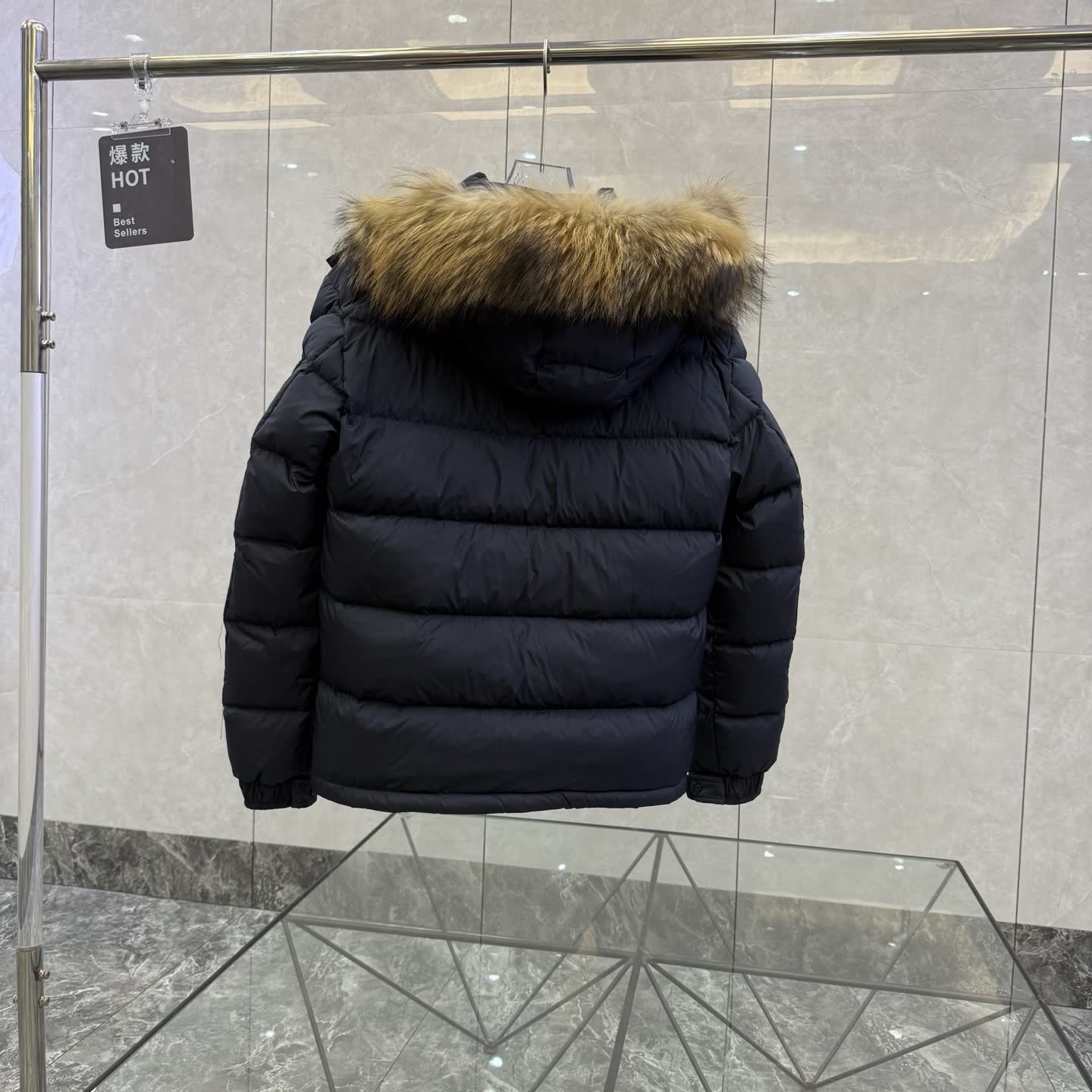 Moncler Fur-Trimmed Hooded Down Jacket Moncler Fur-Trimmed Hooded Down Jacket