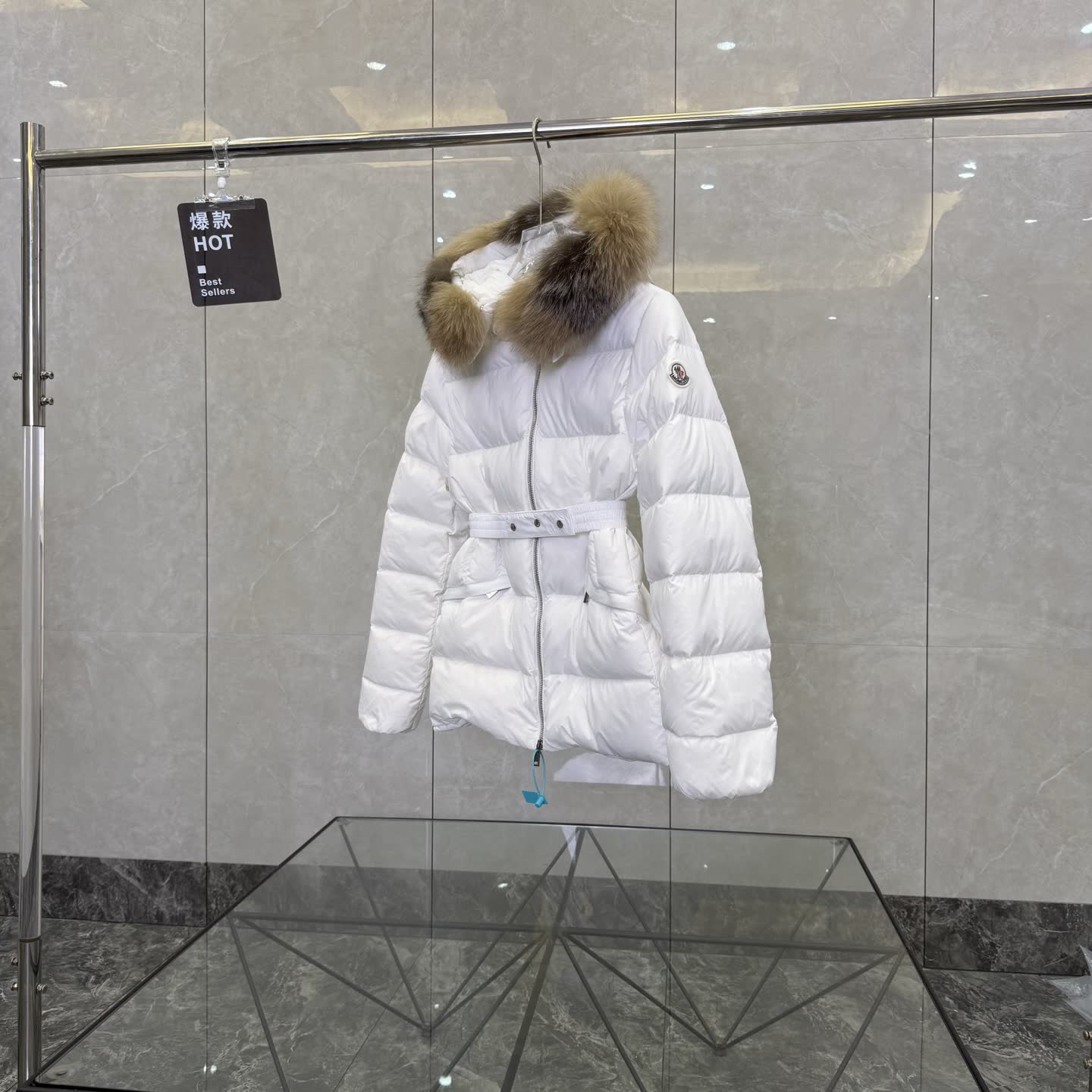 Moncler Boed Fur-Trimmed Down Jacket