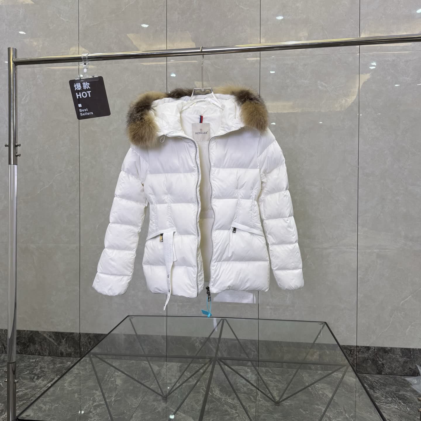 Moncler Boed Fur-Trimmed Down Jacket