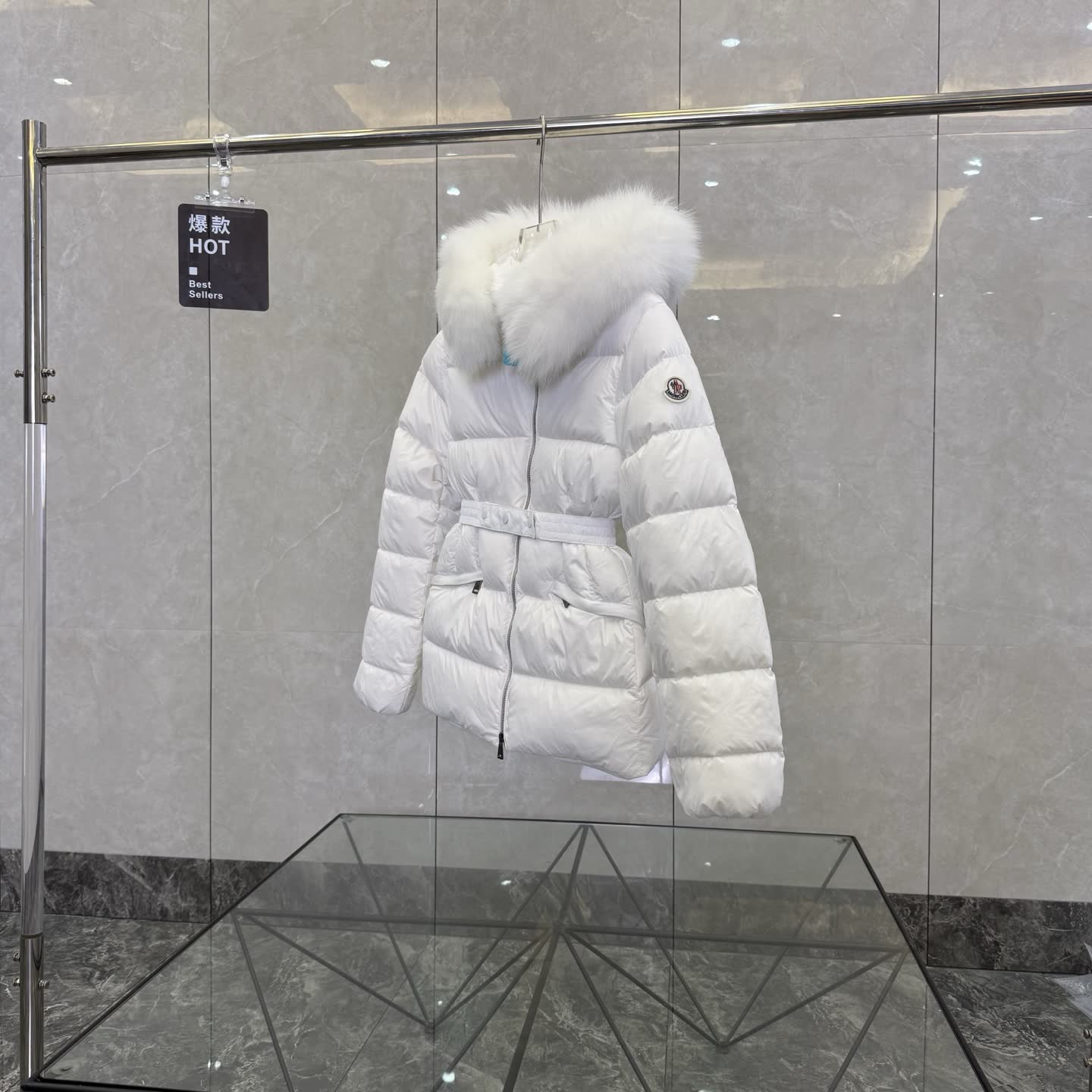 Moncler Boed Fur-Trimmed Down Jacket