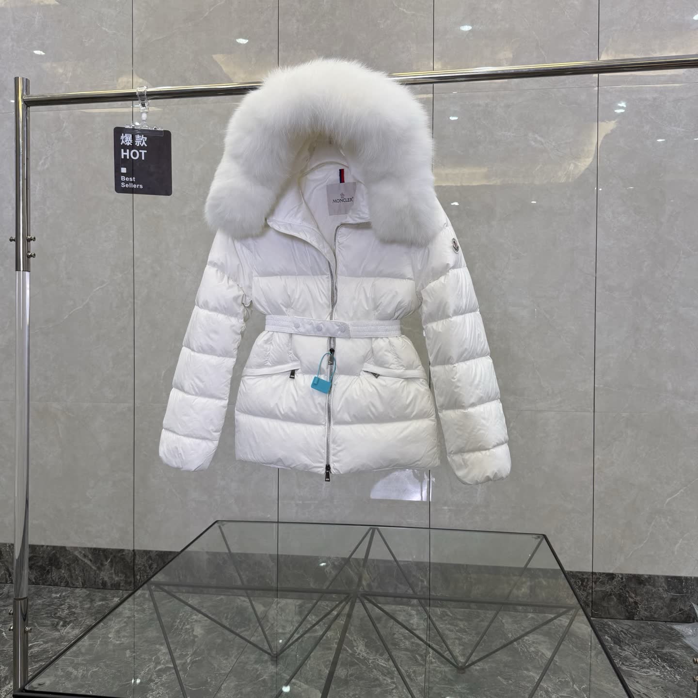 Moncler Boed Fur-Trimmed Down Jacket