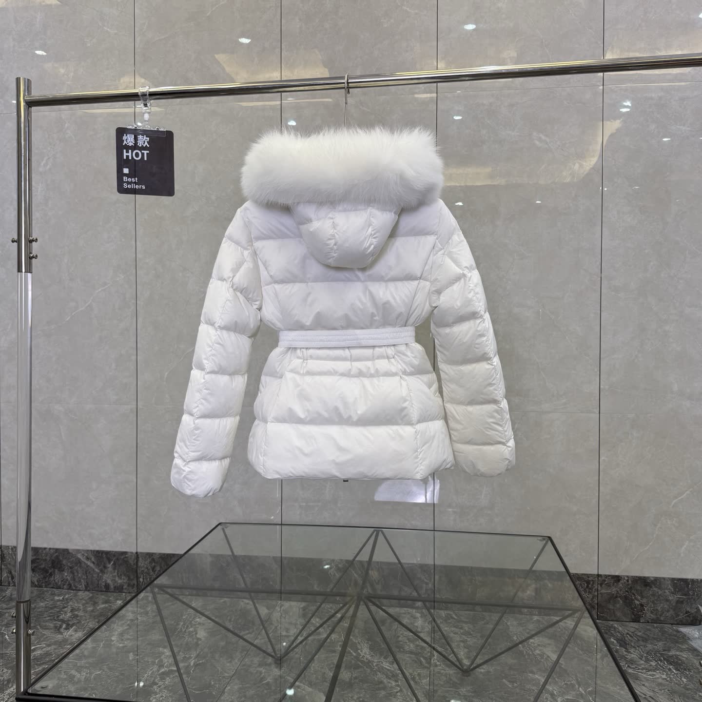 Moncler Boed Fur-Trimmed Down Jacket