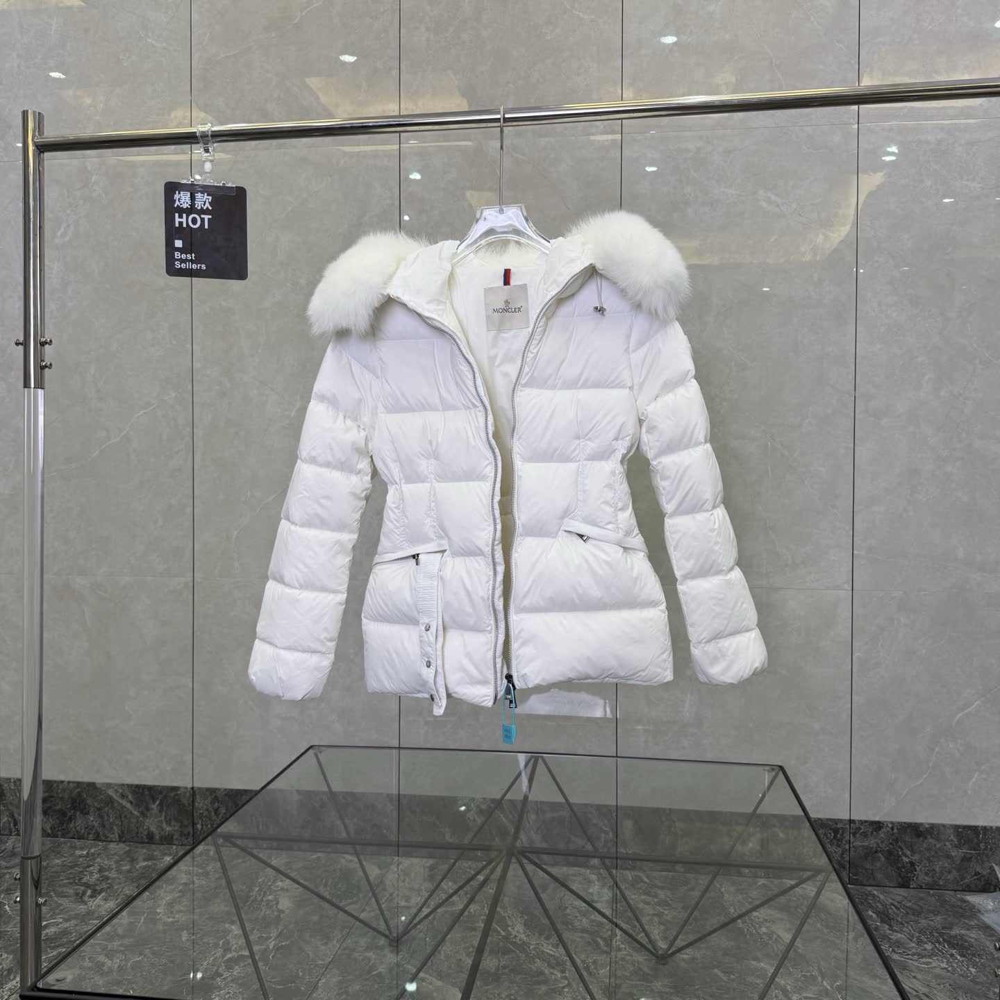 Moncler Boed Fur-Trimmed Down Jacket