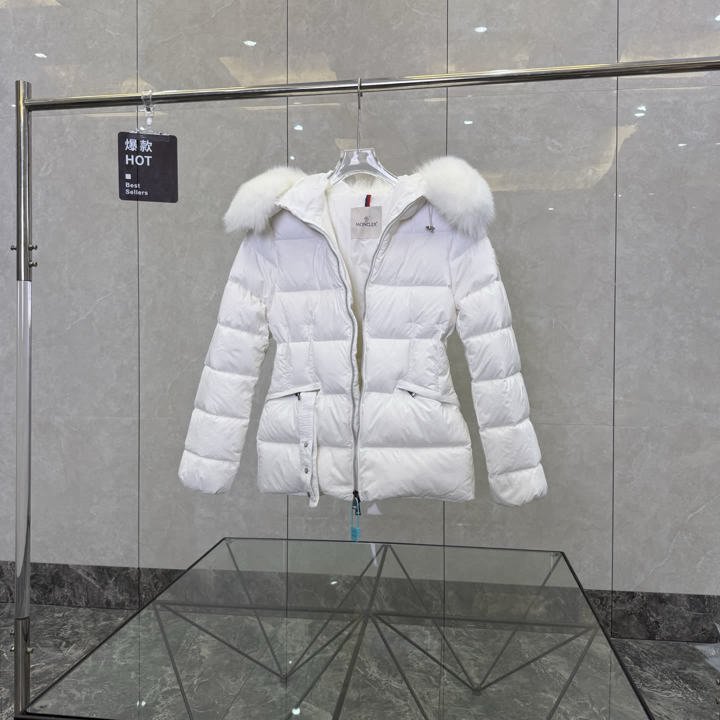 Moncler Boed Fur-Trimmed Down Jacket