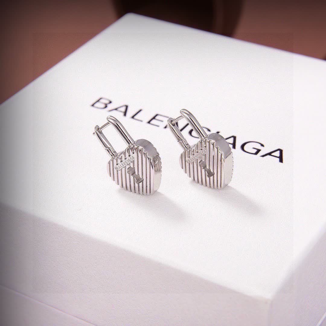 Balenciaga Heart Lock Earrings