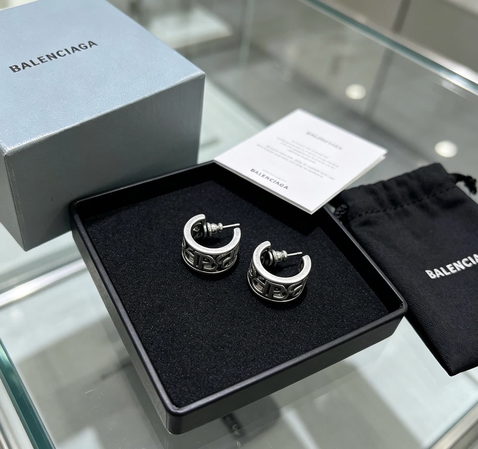 Balenciaga Logo Earrings