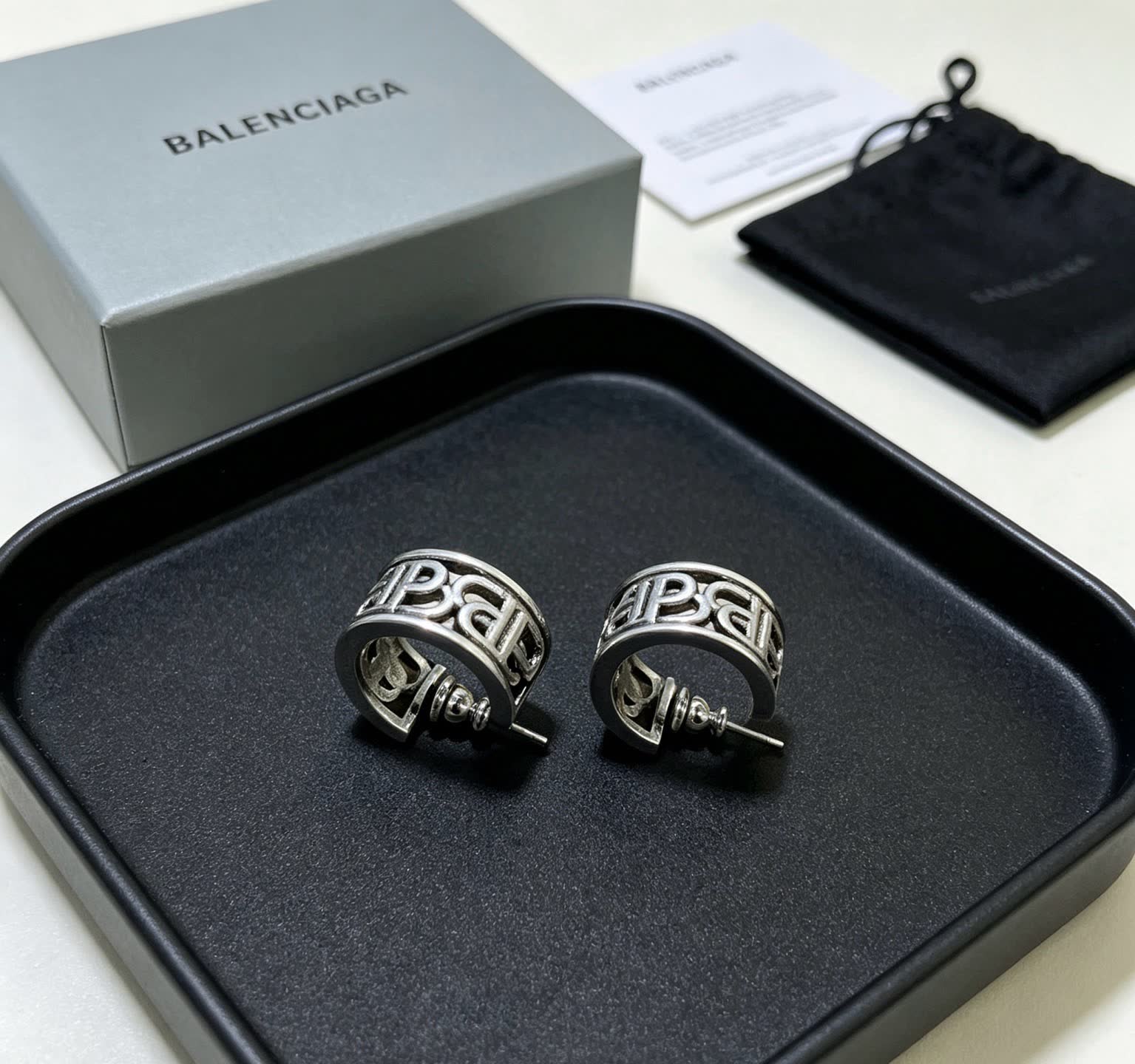 Balenciaga Logo Earrings