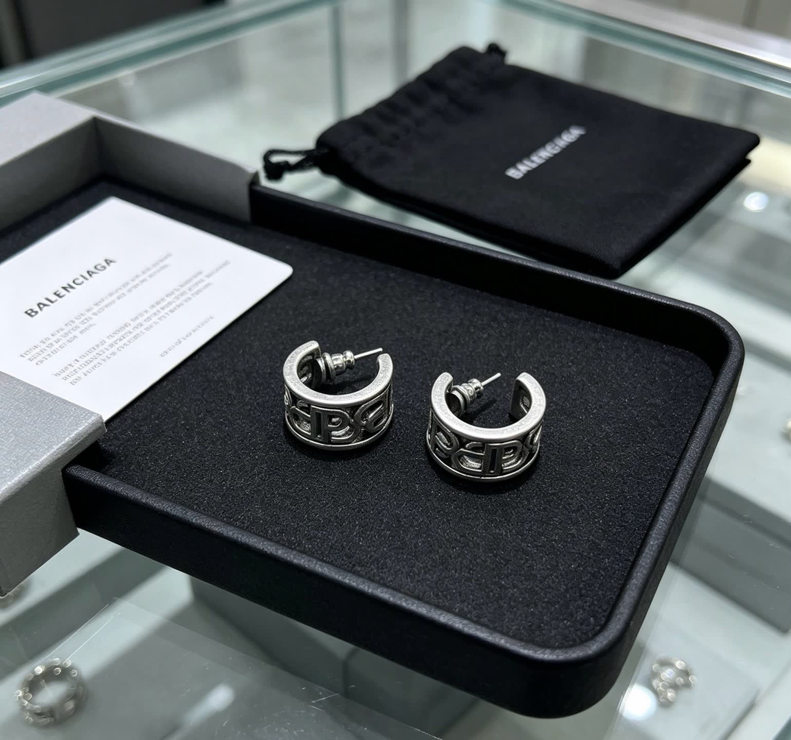 Balenciaga Logo Earrings