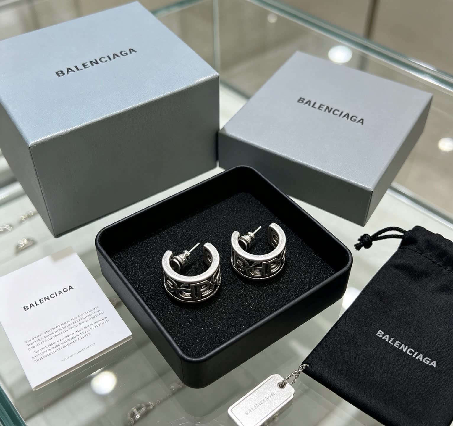 Balenciaga Logo Earrings