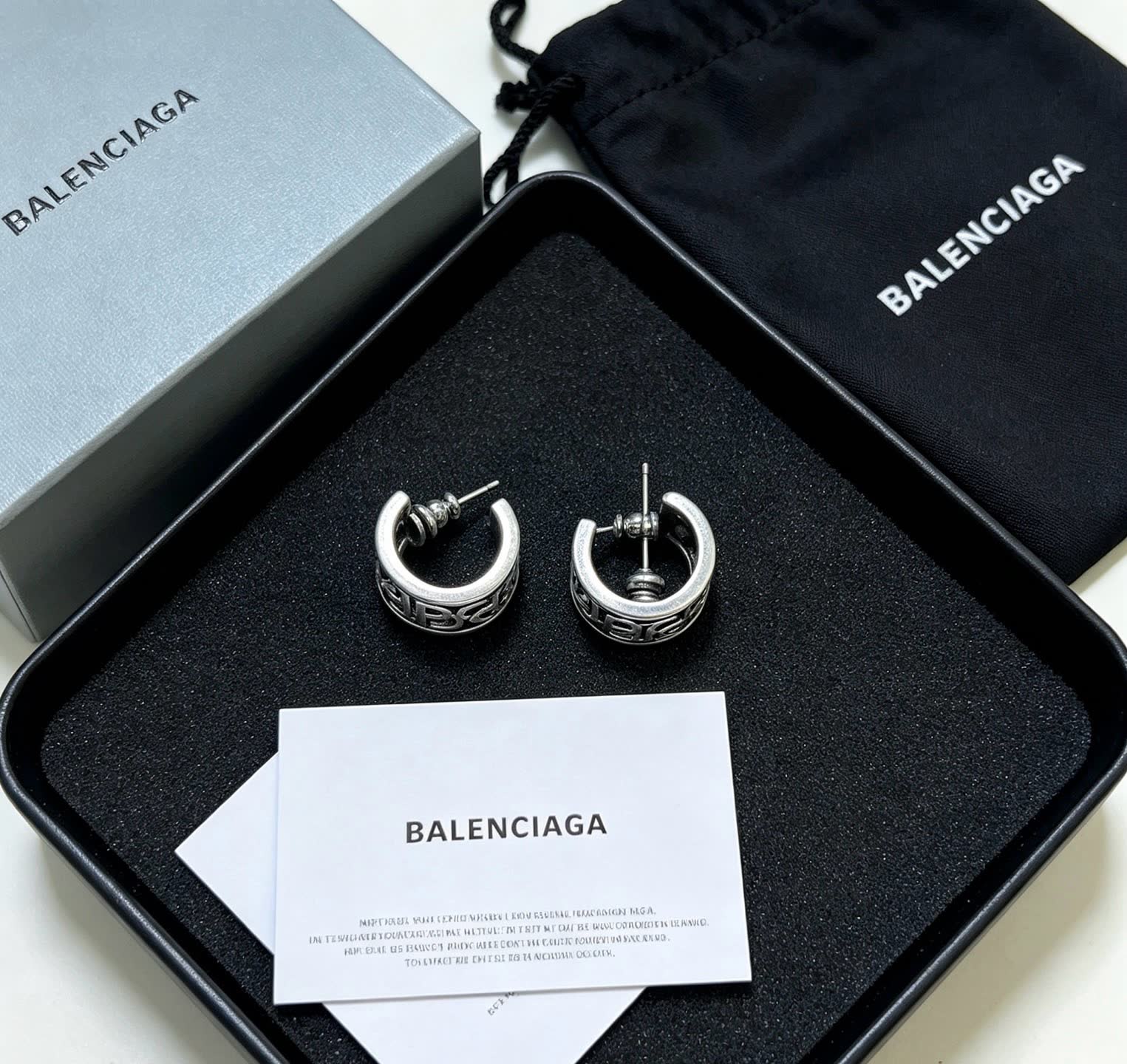 Balenciaga Logo Earrings