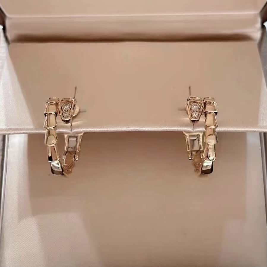 Silver Hoop Earrings with Diamond Accents