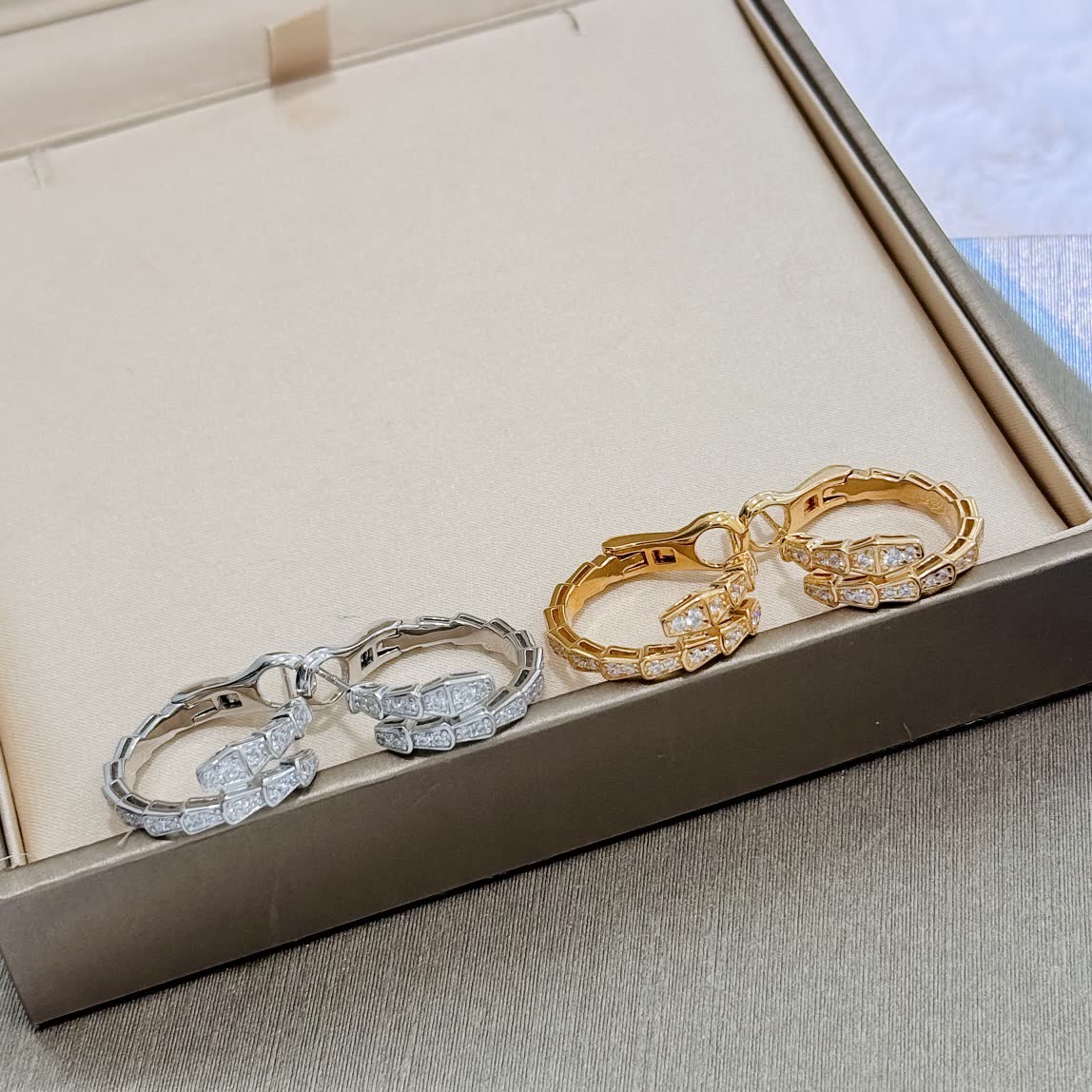 Gold and Silver Hoop Earrings with Diamond Accents