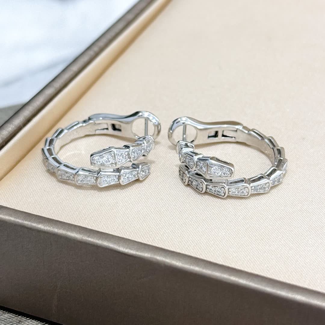 Gold and Silver Hoop Earrings with Diamond Accents