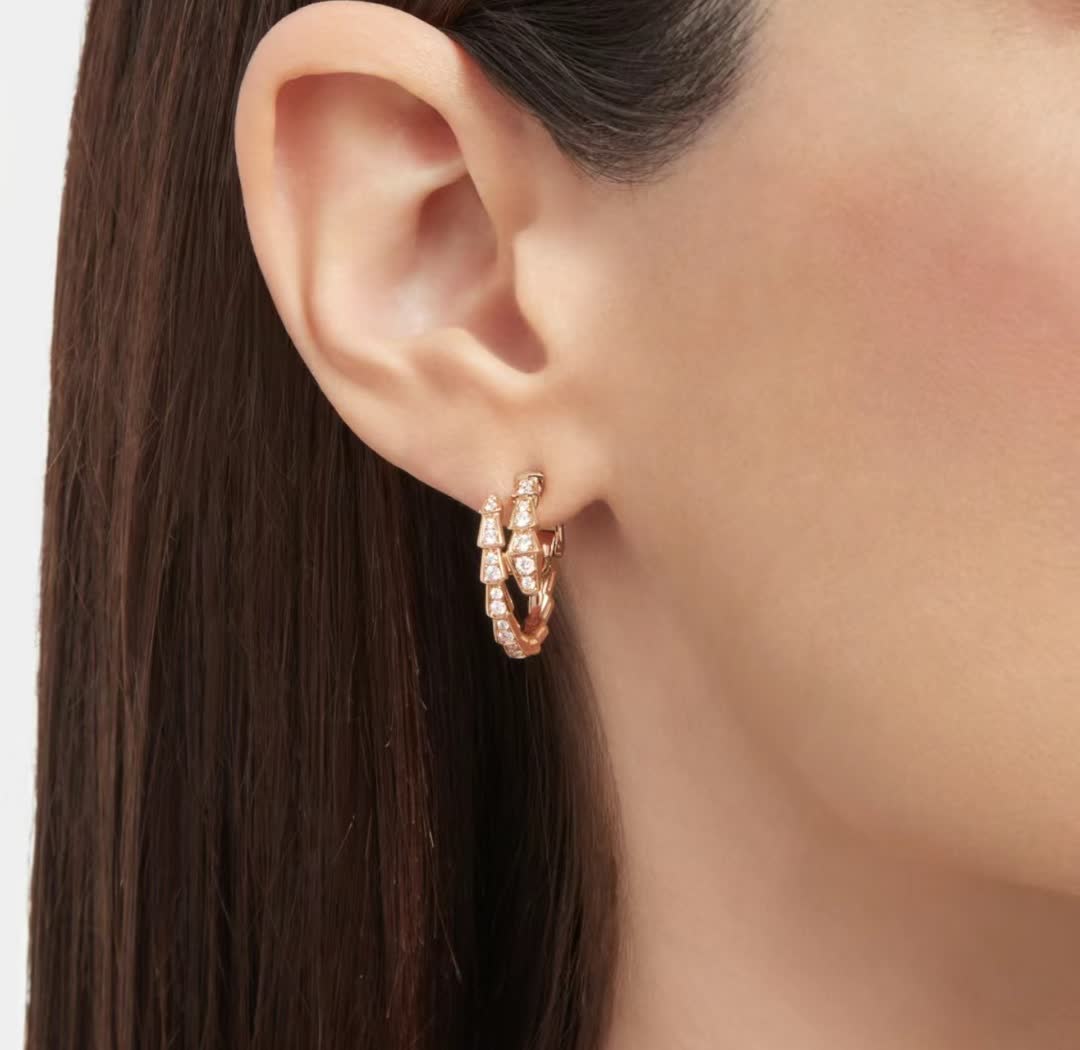 Gold and Silver Hoop Earrings with Diamond Accents