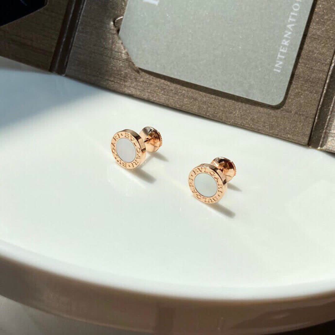 Bvlgari Rose Gold and Opal Earrings