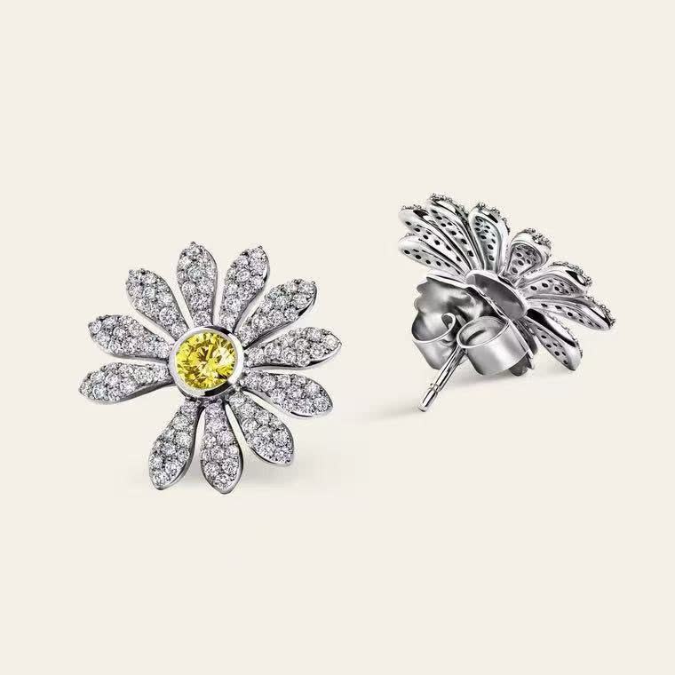 Bvlgari White Gold and Yellow Diamond Earrings
