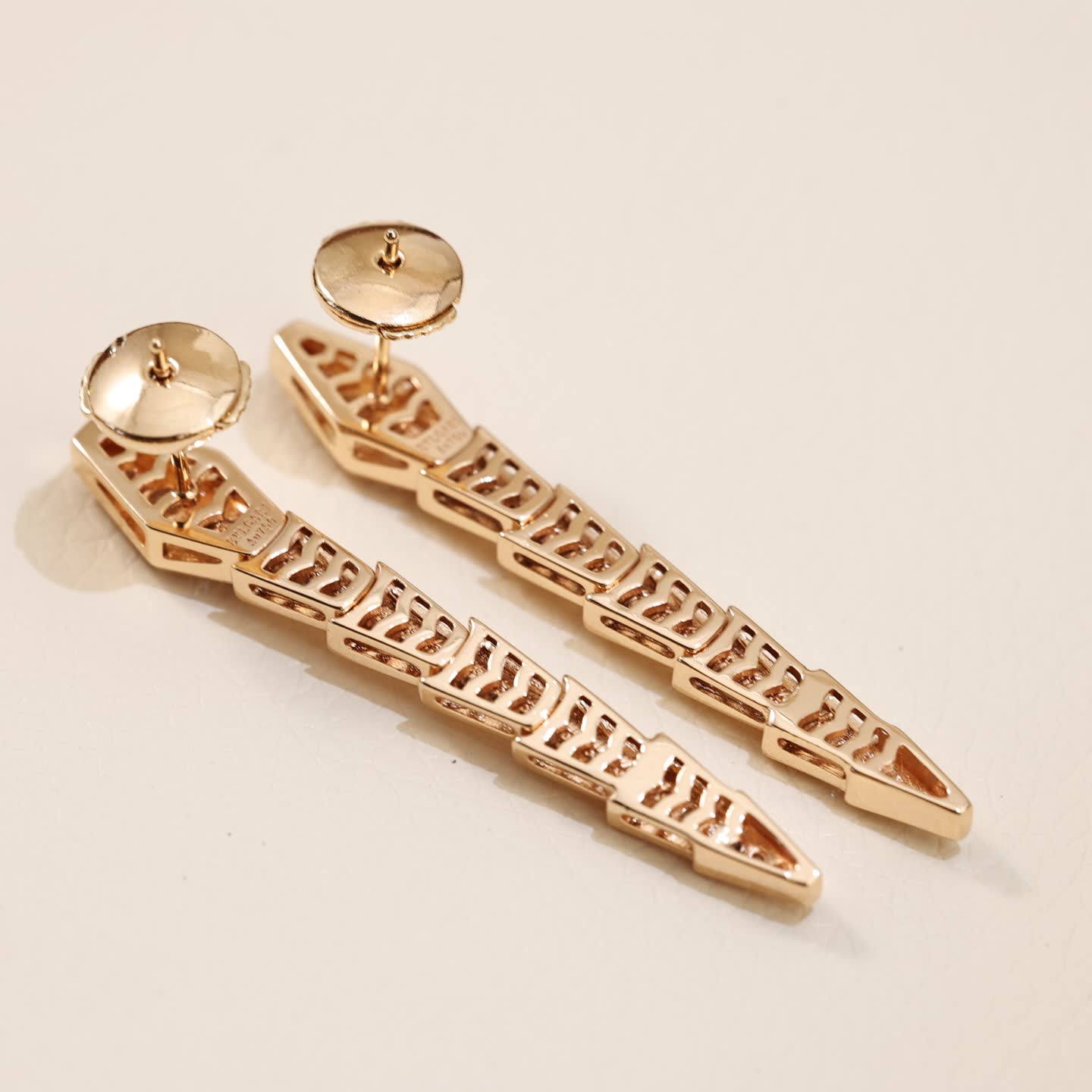 Bvlgari Gold-Tone Diamond Cone Earrings