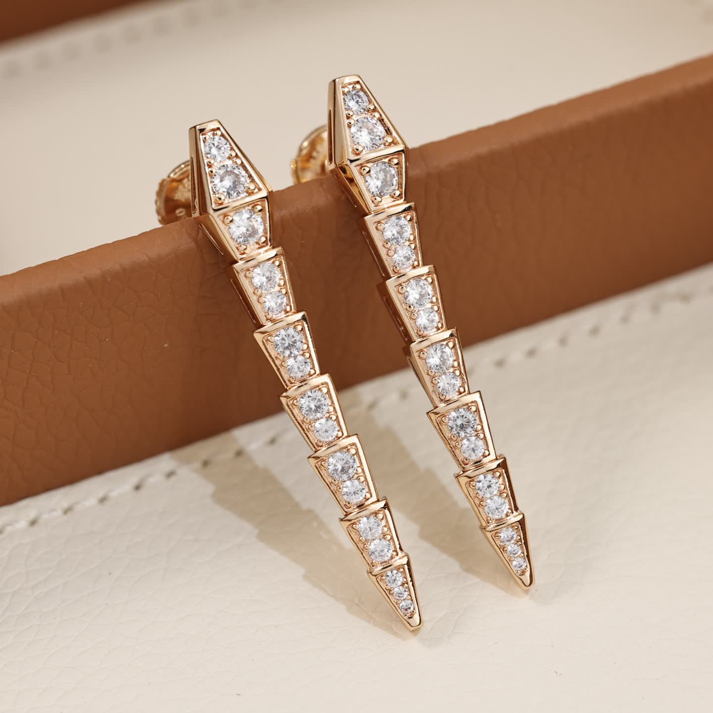 Bvlgari Elegant Diamond Spike Earrings