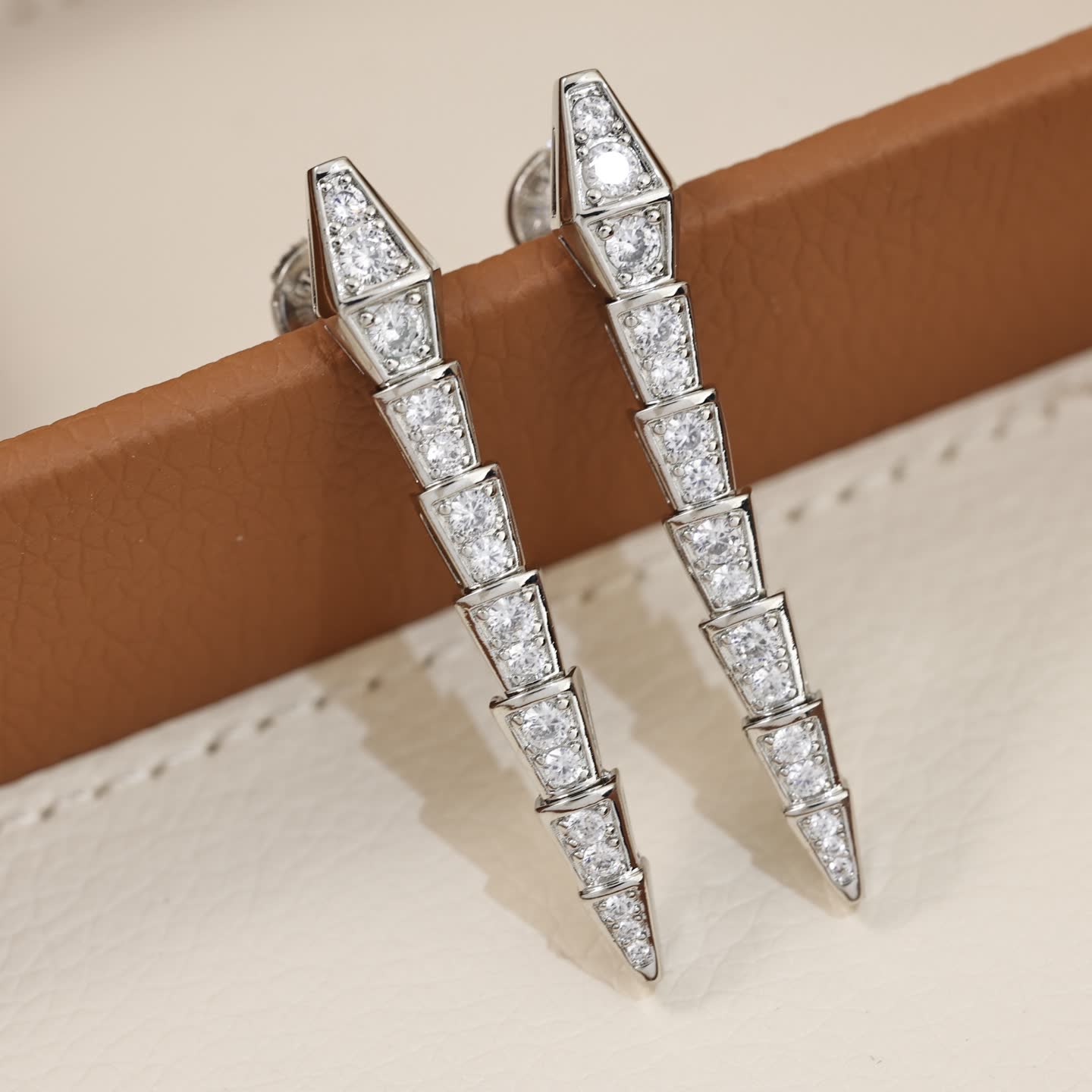Bvlgari Elegant Diamond Spike Earrings