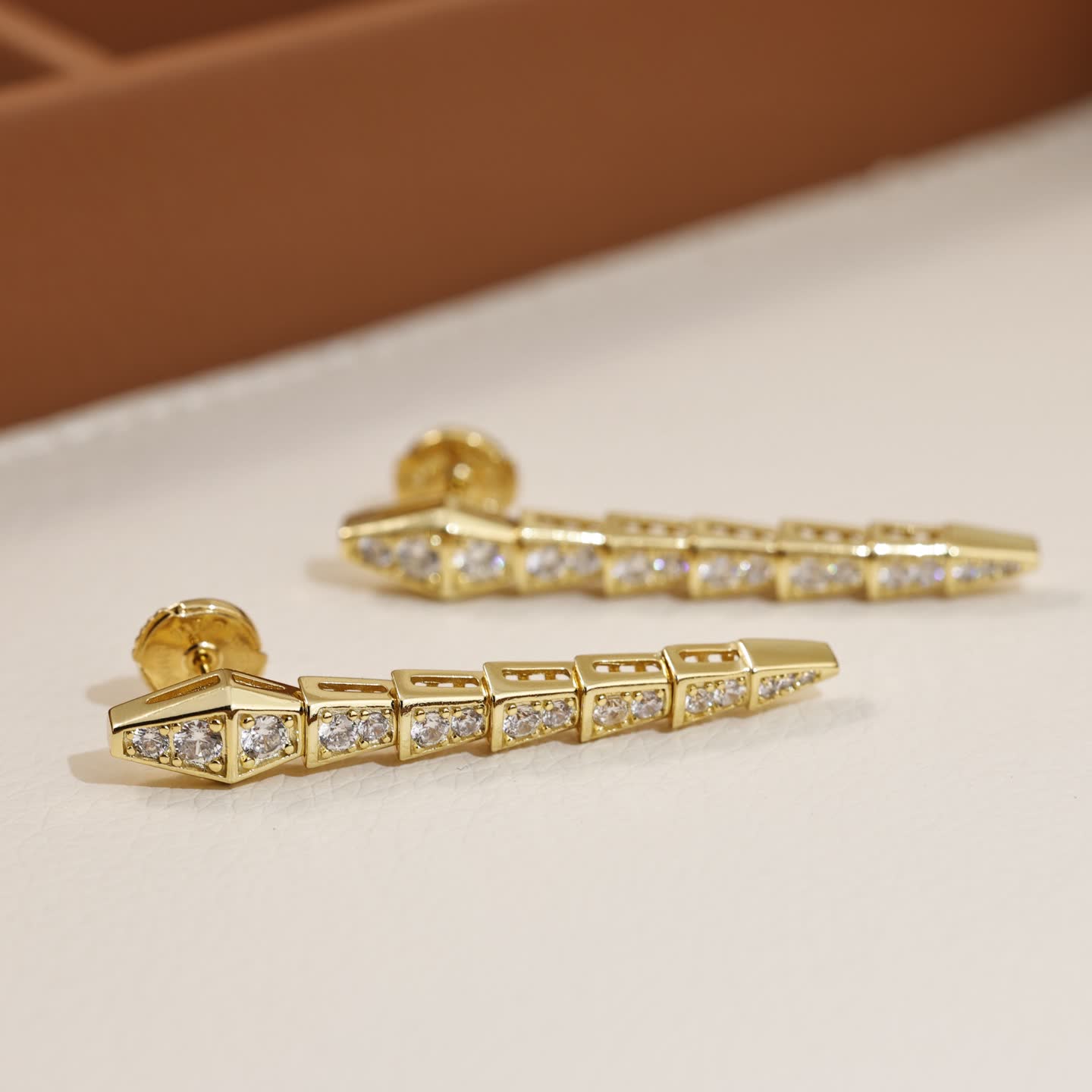 Bvlgari Elegant Diamond Spike Earrings