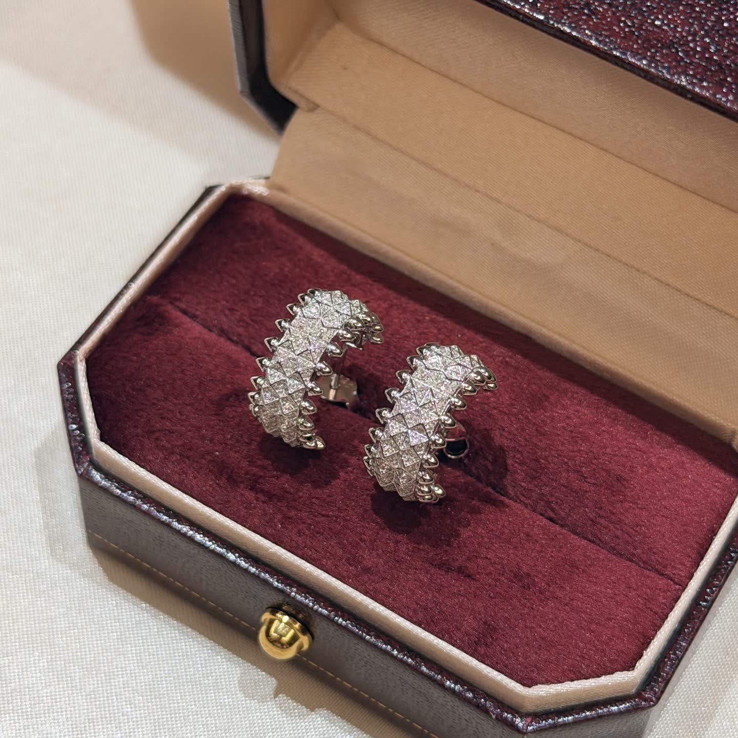 Cartier Luxury Diamond Hoop Earrings