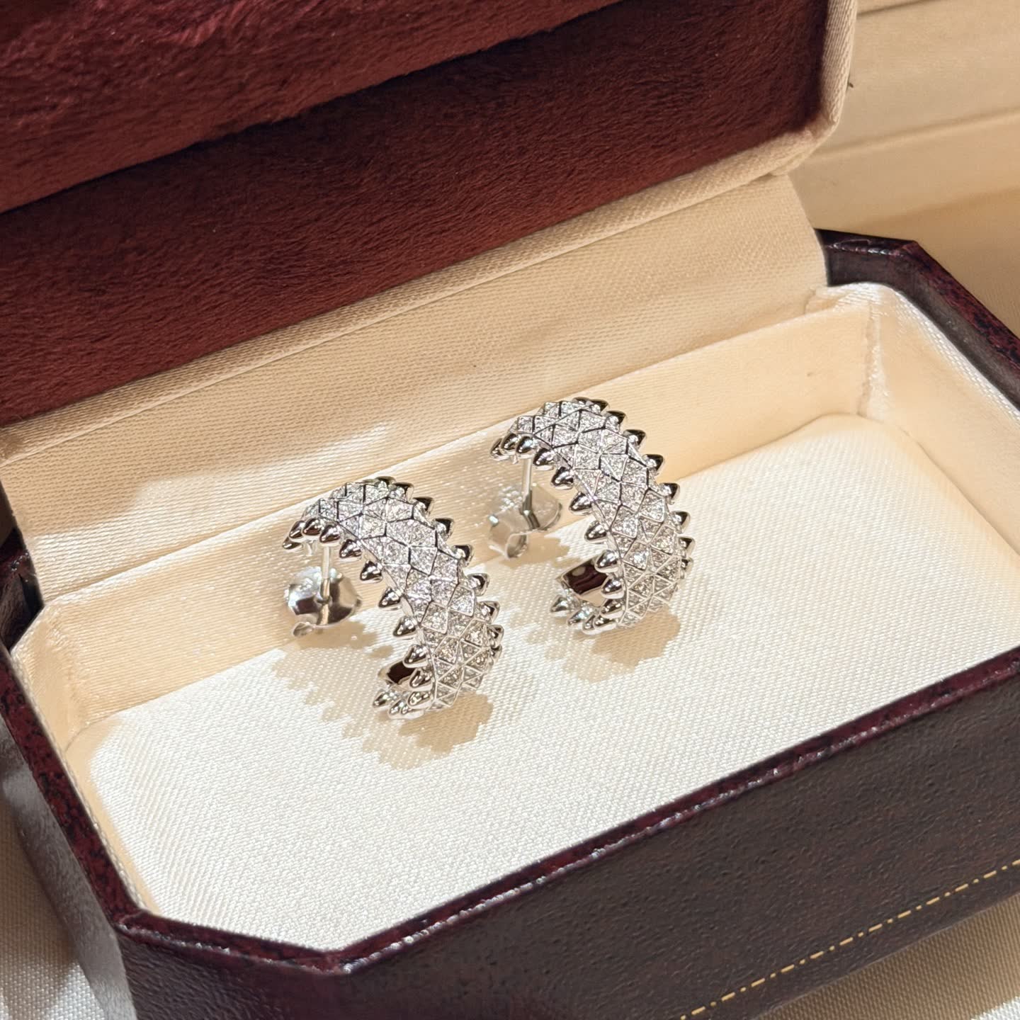Cartier Luxury Diamond Hoop Earrings