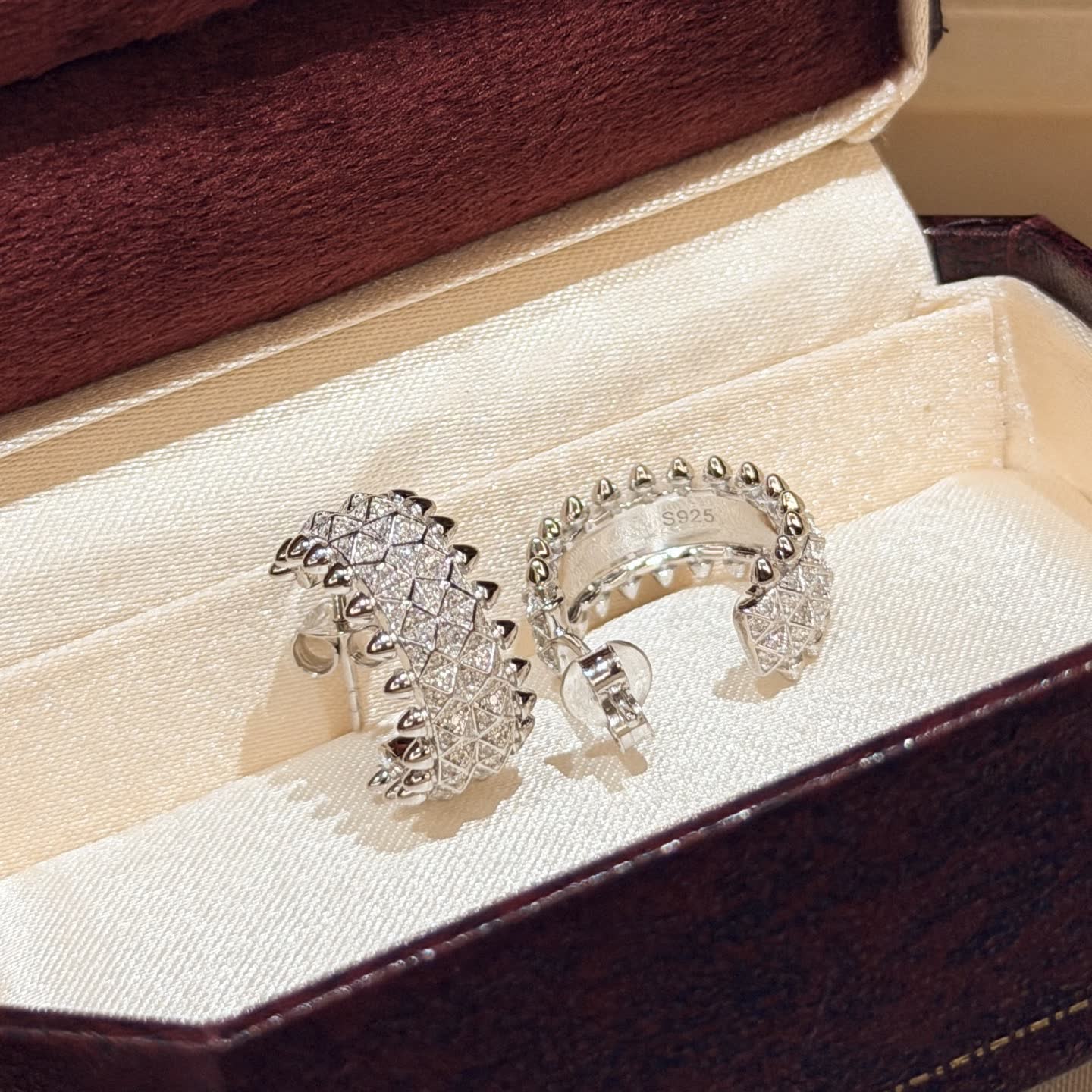 Cartier Luxury Diamond Hoop Earrings