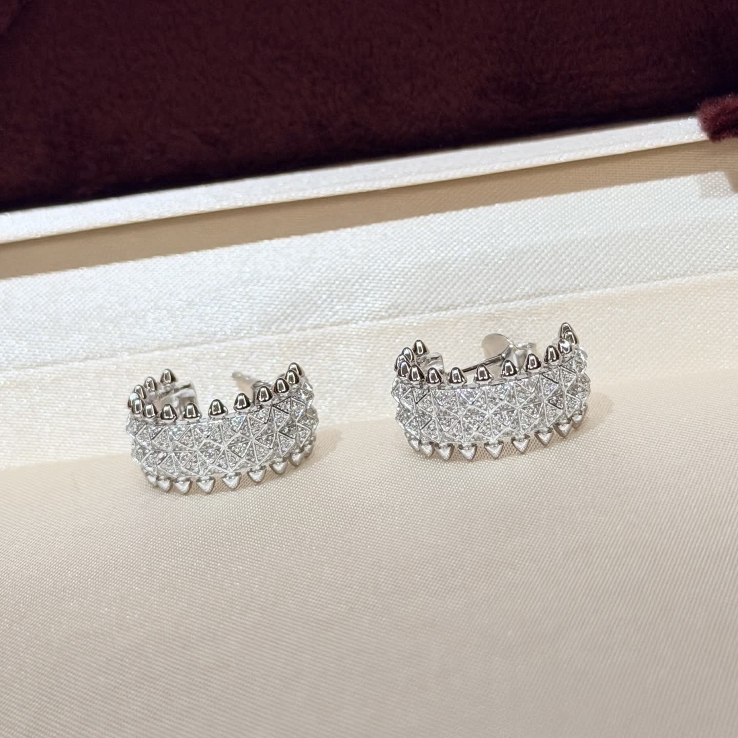Cartier Luxury Diamond Hoop Earrings