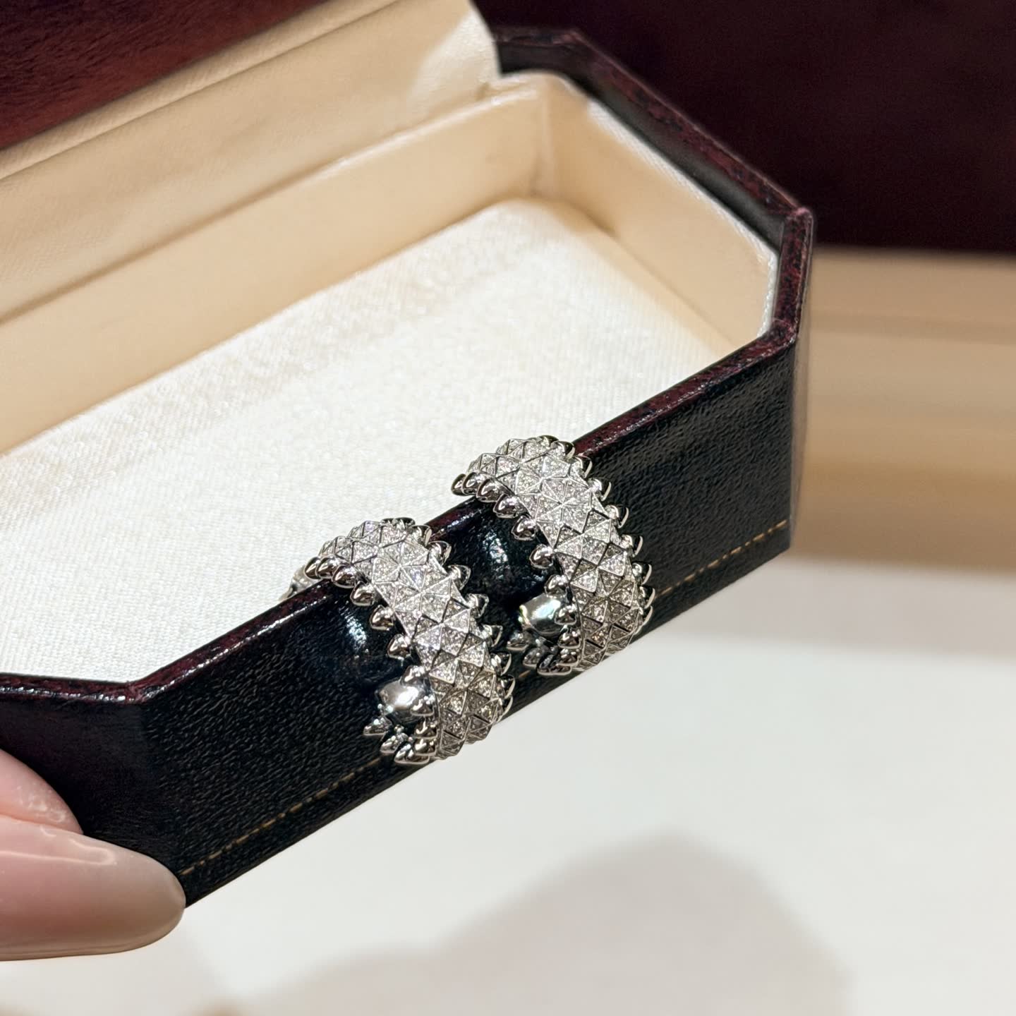 Cartier Luxury Diamond Hoop Earrings