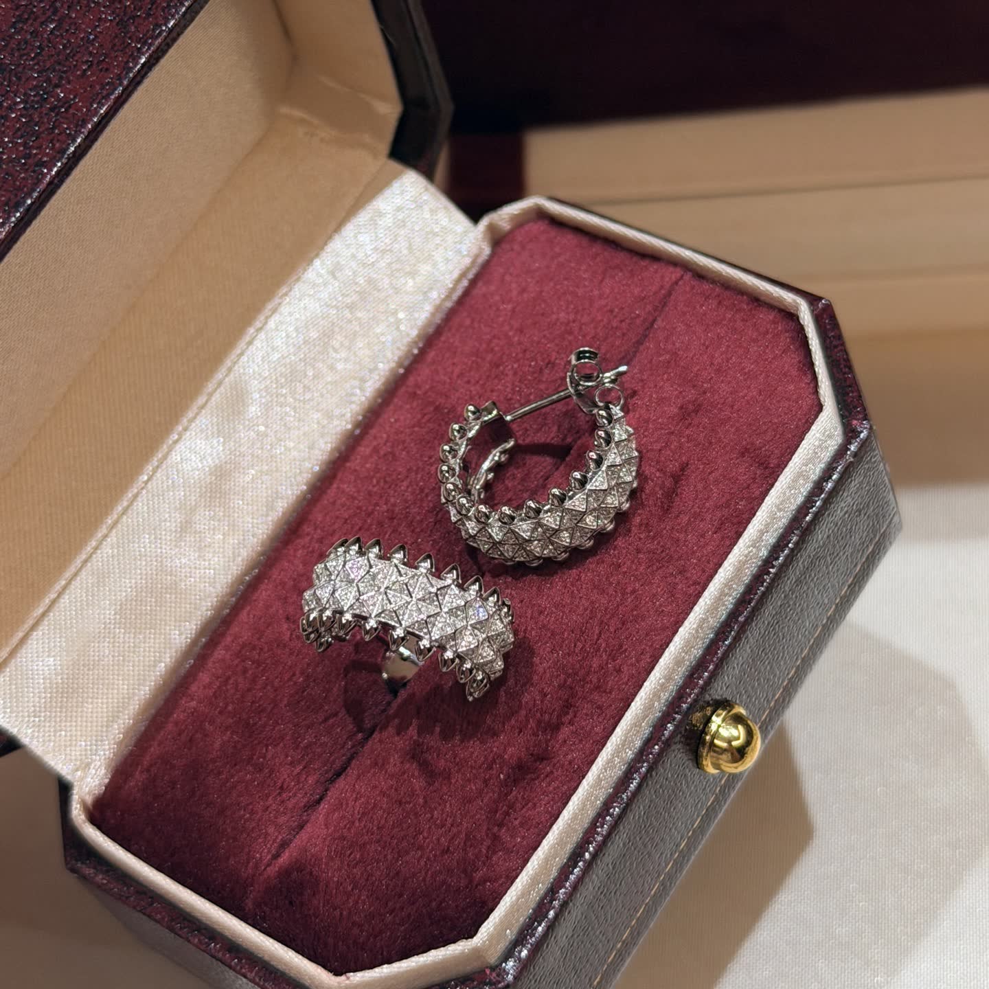 Cartier Luxury Diamond Hoop Earrings