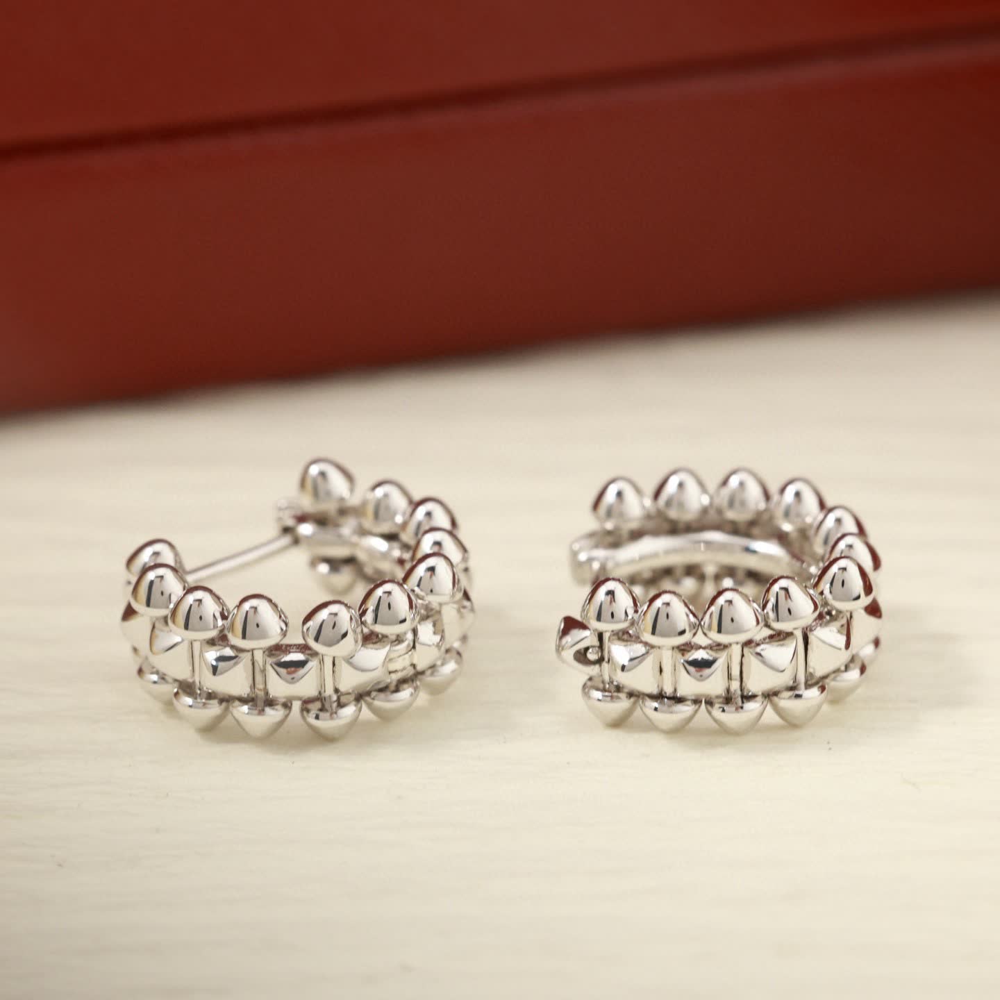 Cartier Gold Tone Mushroom Stud Earrings