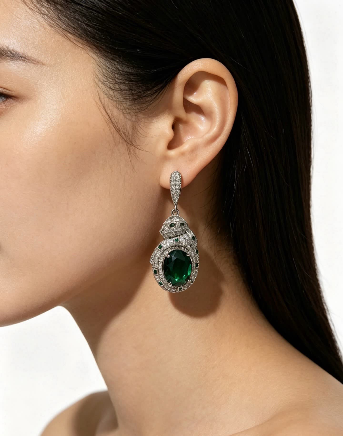 Cartier Emerald and Diamond Earrings