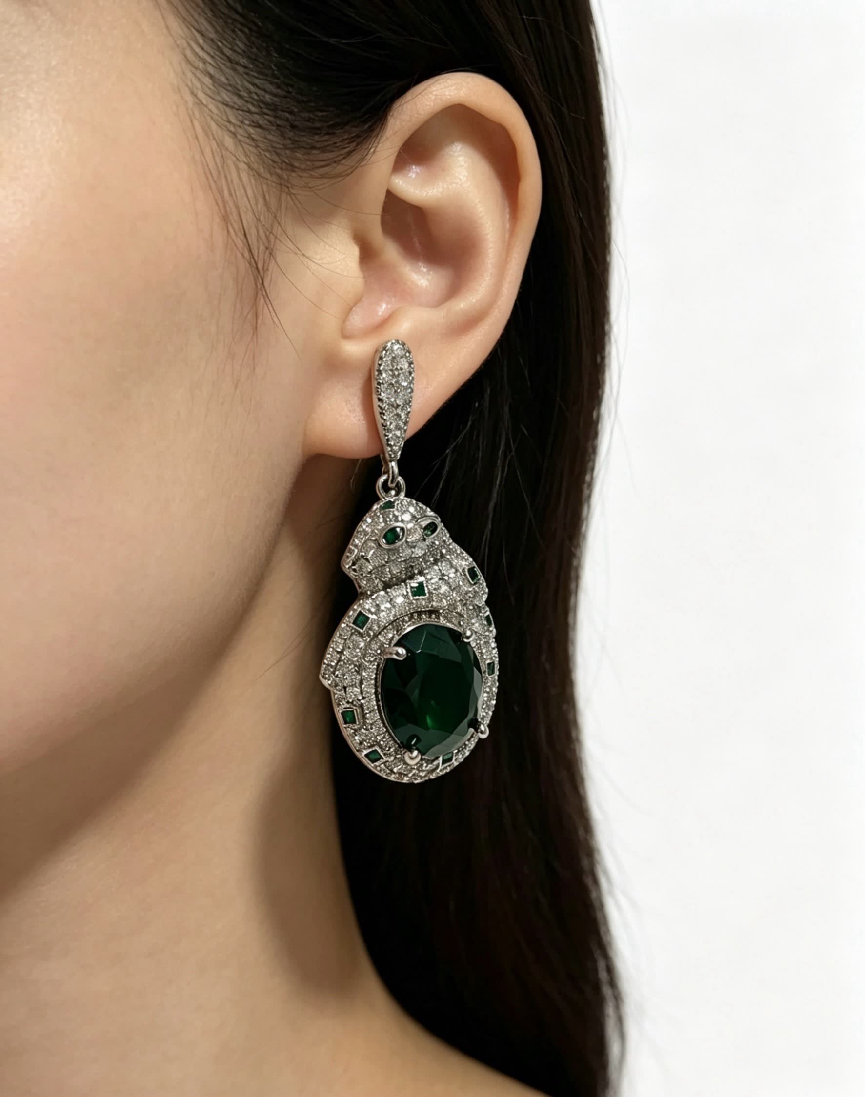 Cartier Emerald and Diamond Earrings