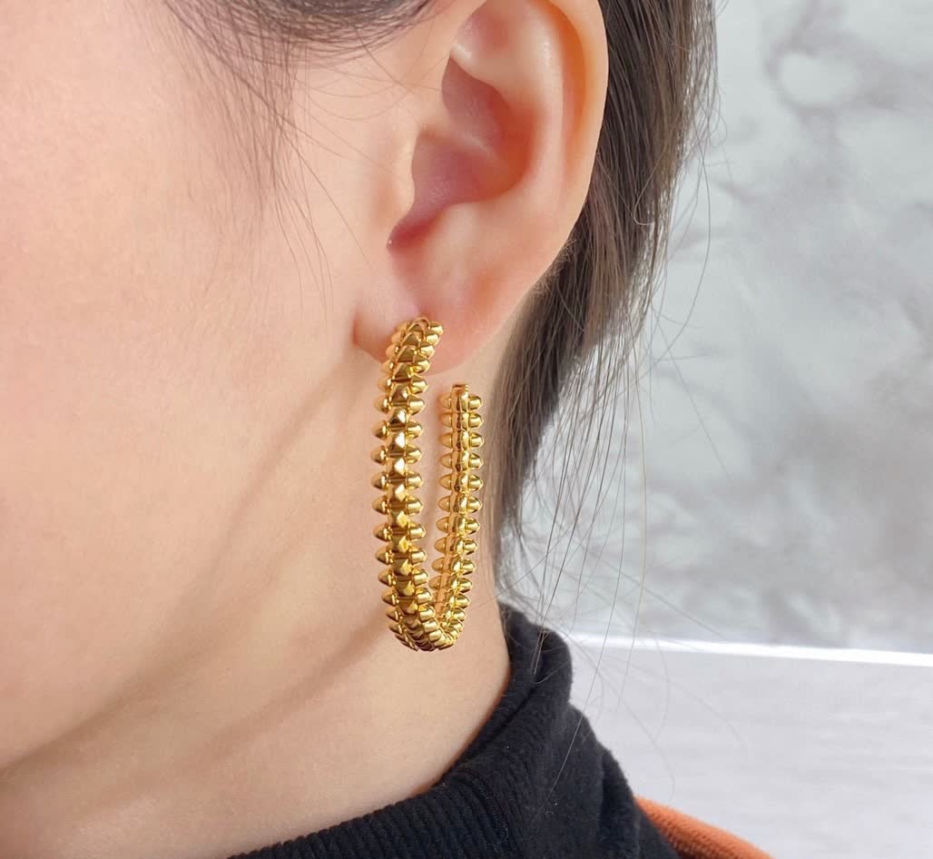 Cartier Gold Hoop Earrings