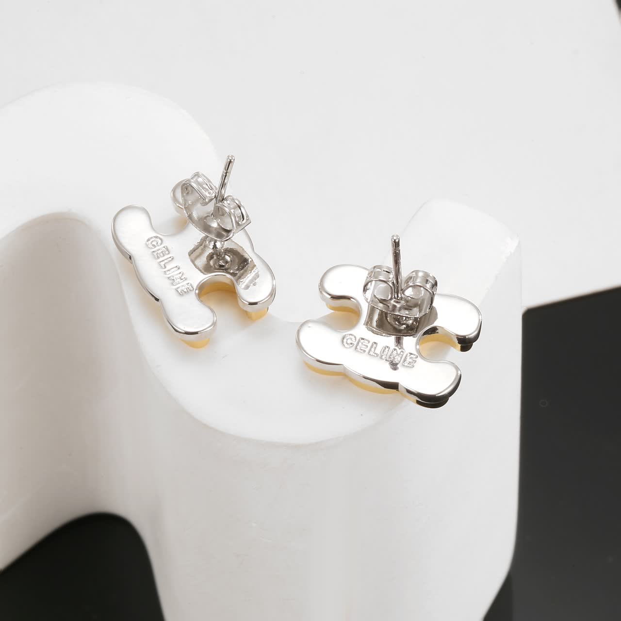 Chanel CC Logo Stud Earrings