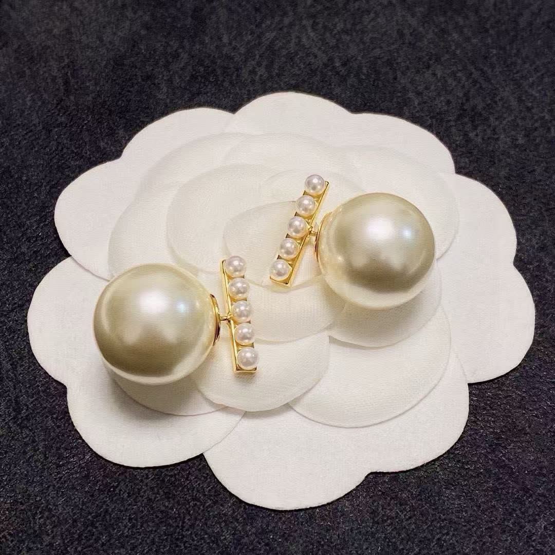 Celine Paris Pearl Stud Earrings