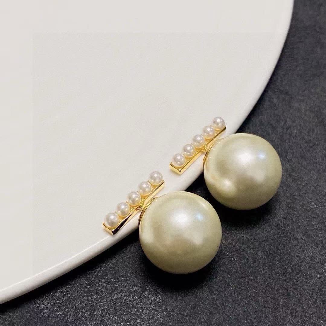 Celine Paris Pearl Stud Earrings