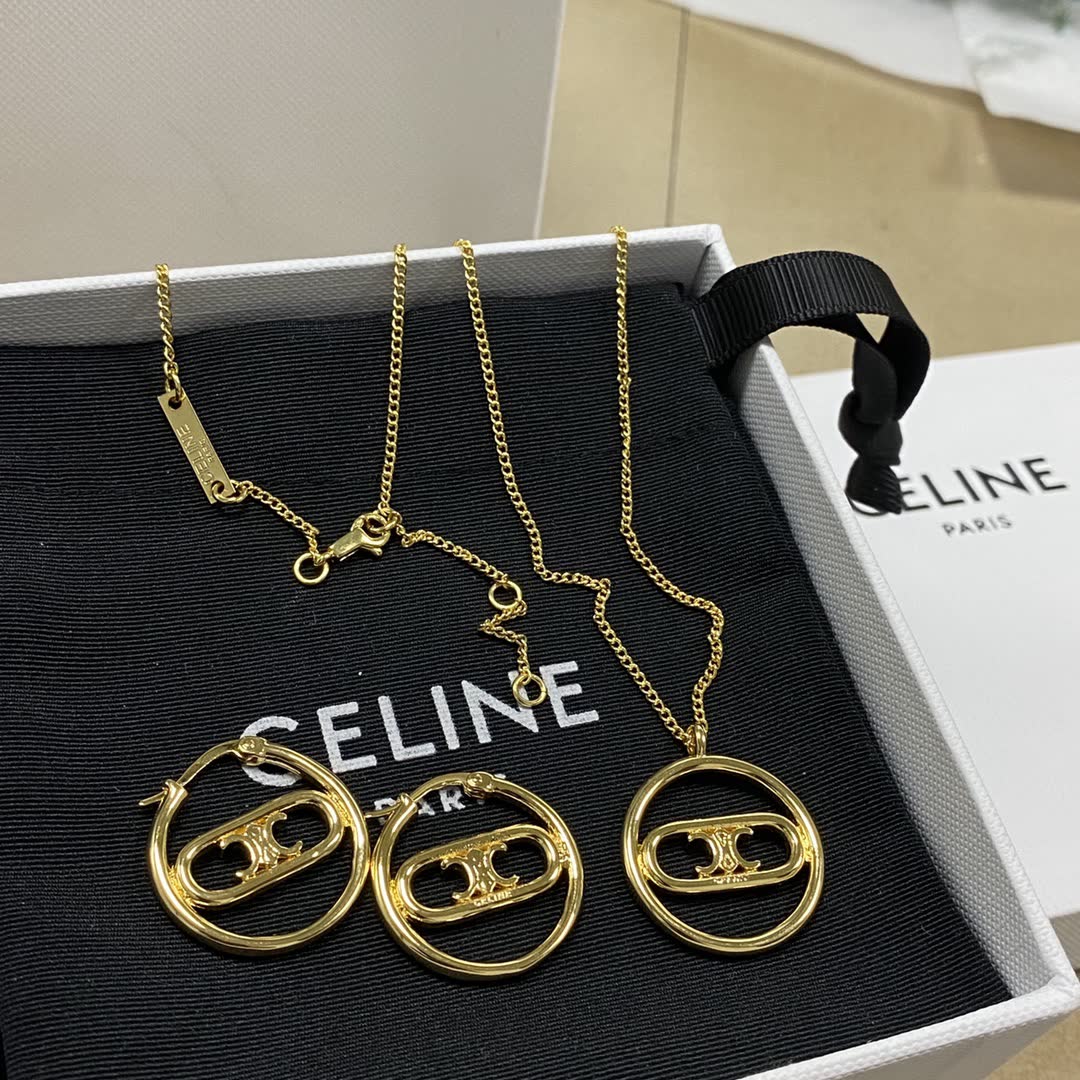 Chanel CC Logo Gold Hoop Earrings