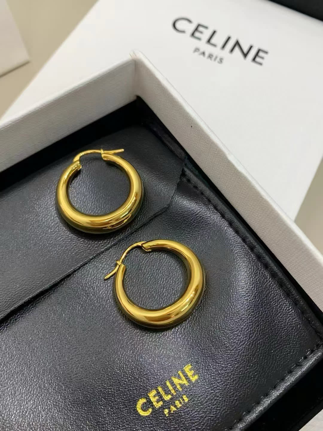 Celine Gold Hoop Earrings