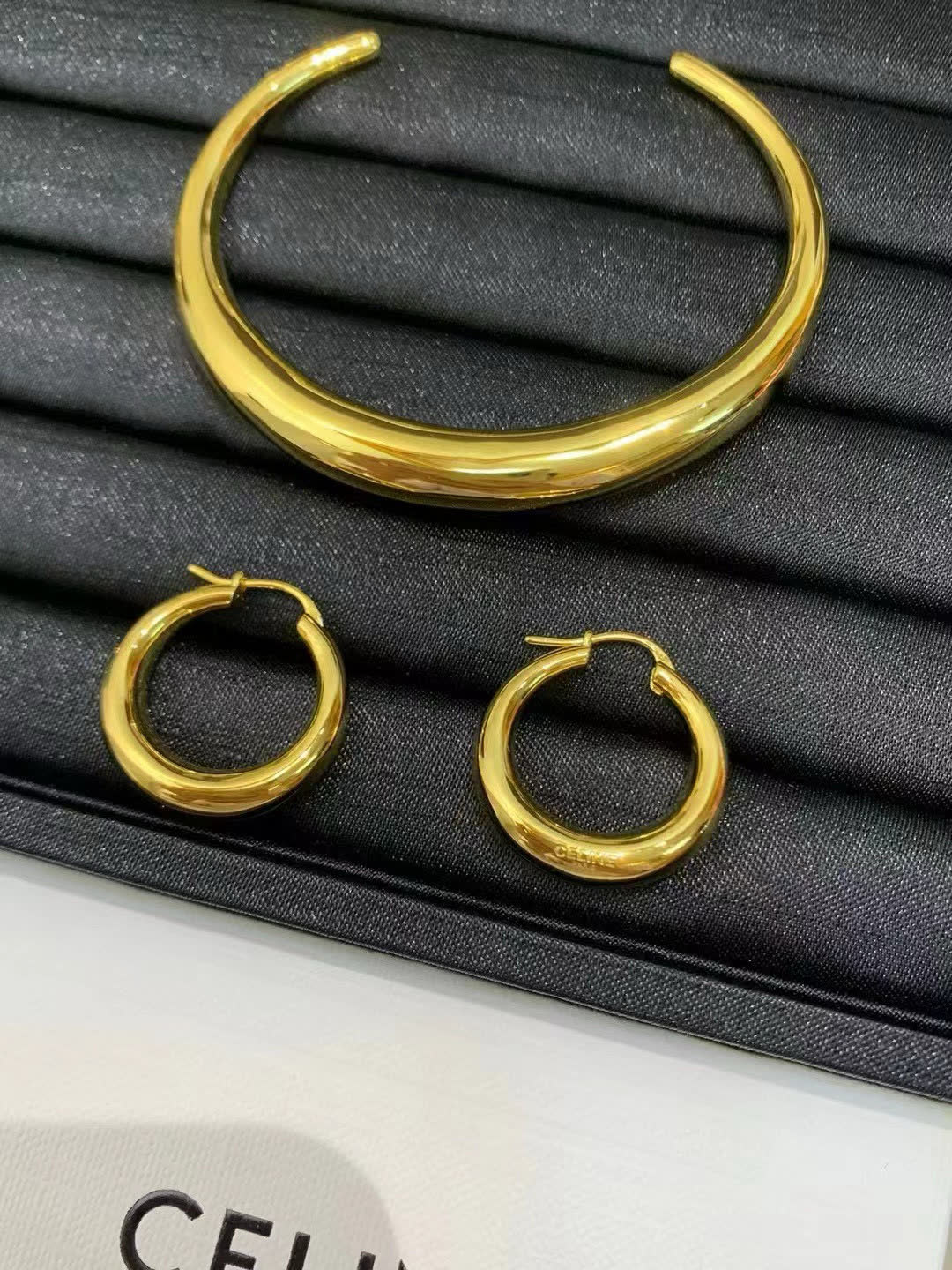 Celine Gold Hoop Earrings
