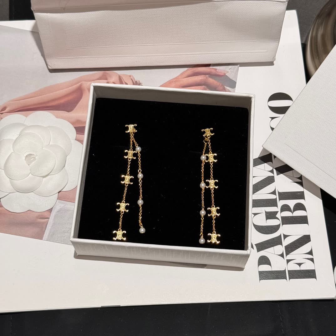 Chanel CC Logo Earrings