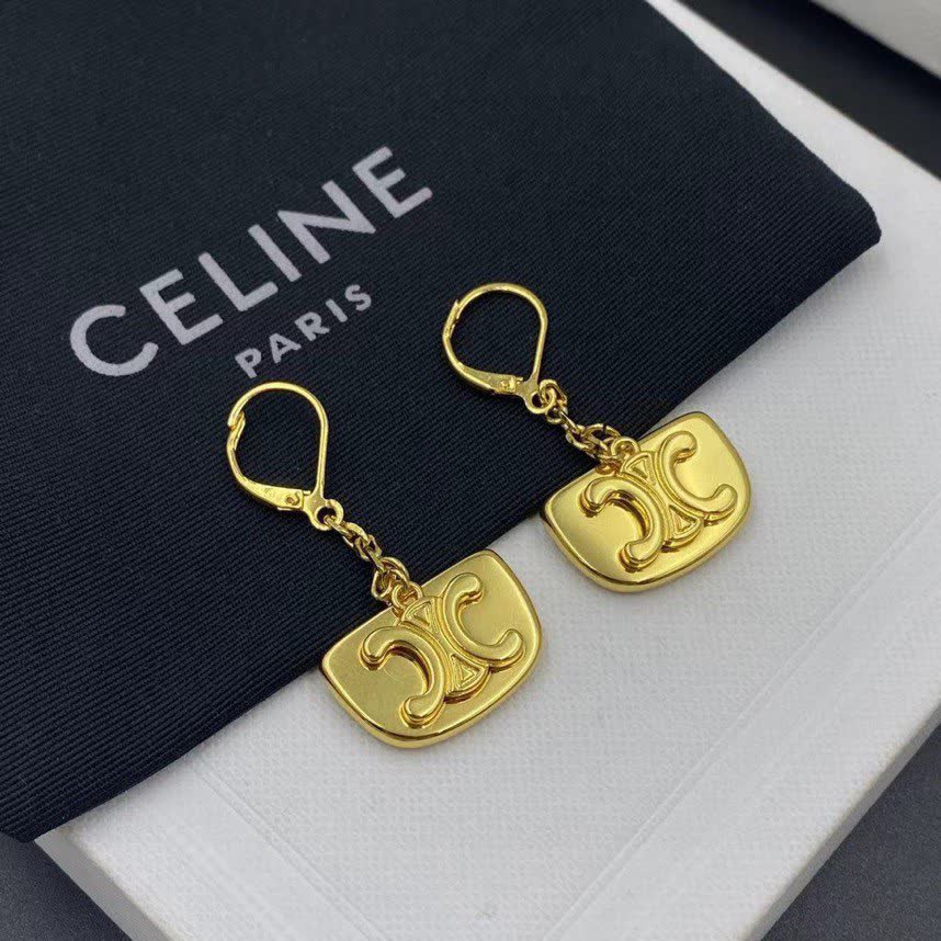 Celine Gold Lion Earrings