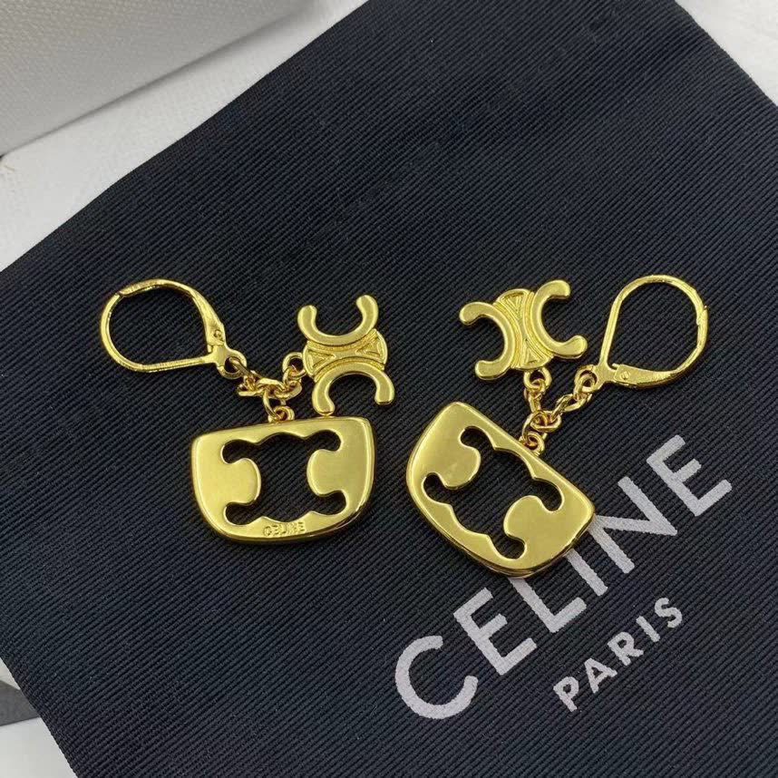 Celine Gold Lion Earrings
